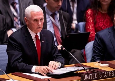 Pence pide a la ONU que reconozca a Guaidó como presidente de Venezuela