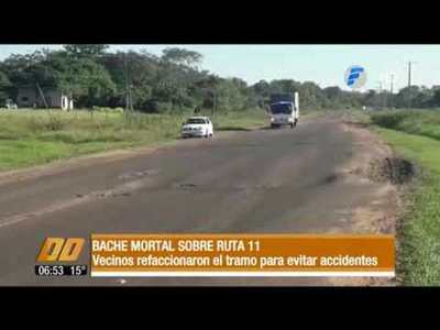 Bache mortal sobre ruta 11
