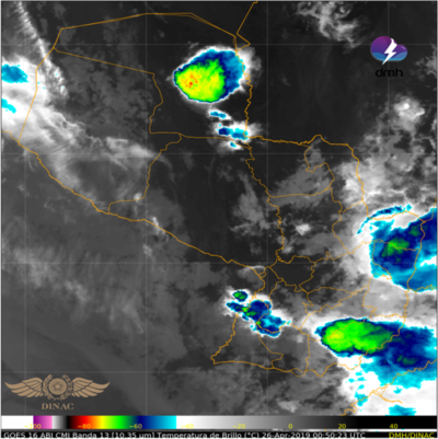 Persiste alerta de tormentas para doce departamentos
