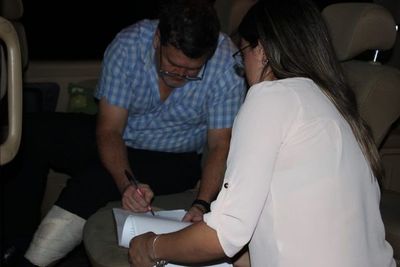 Gral. Benítez va declarar cuando rodilla mejore