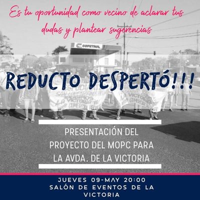 Presentaran proyecto de reparación de parte de la avda. De la Victoria