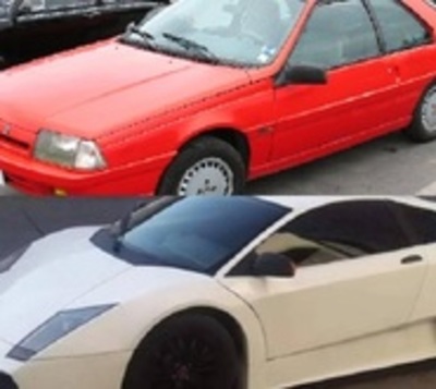 Convirtió su viejo Renault en un Lamborghini Murciélago