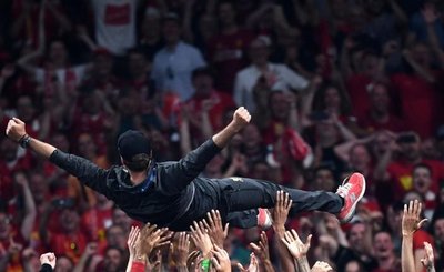 Los festejos del “perdedor” de Klopp