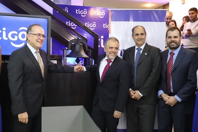 Tigo bate récords en la bolsa de valores de Asunción