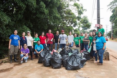 Más de 700 kilos de basura retirados del arroyo Paí Ñu de Ñemby
