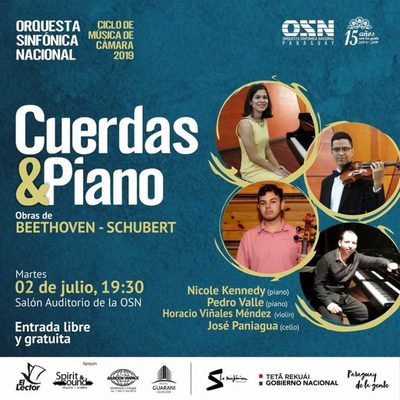 Hoy, ciclo de cámara de la OSN con obras de Beethoven y Schubert