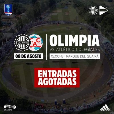Copa Paraguay: Colegiales y Olimpia miden fuerzas en estadio lleno