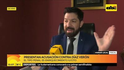 Presentan acusación contra Díaz Verón