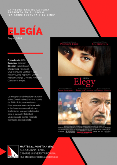 Exhibirán film Elegía en el ciclo de cine de la FADA