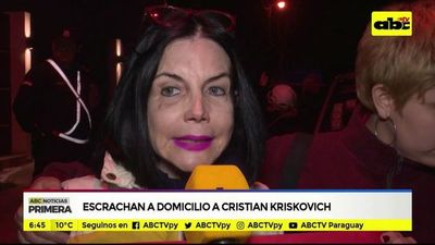 Escrachan a Cristian Kriskovich en su domicilio