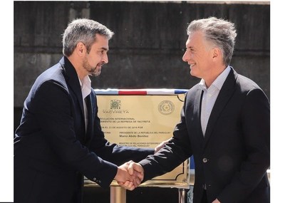 Abdo y Macri inauguraron nuevo paso fronterizo; facilitará el comercio y el intercambio cultural, afirman