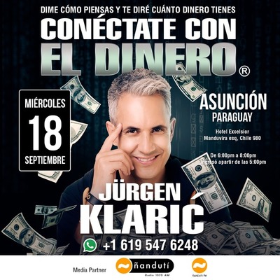 Jürgen Klaric llega a Paraguay con su conferencia “Conéctate con el Dinero”