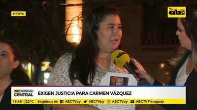 Exigen justicia para Carmen Vázquez