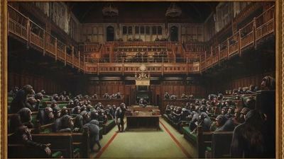 El Parlamento lleno de chimpancés de Banksy se vende por $ 12,2 millones