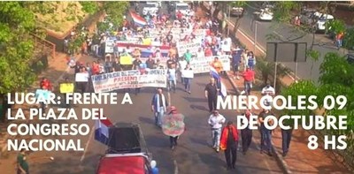 Policías retirados convocan a manifestación contra Villamayor