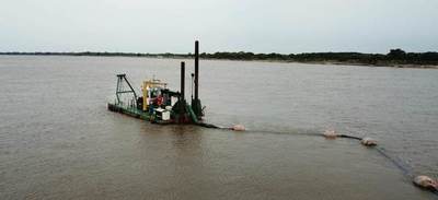 Realizan dragado del río Paraguay. Pretenden extraer 1.000.000 metros cúbicos de arena
