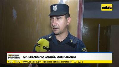 Aprehenden a ladrón domiciliario