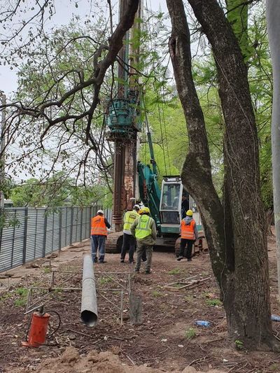 Comenzó la construcción de los pilotes del viaducto de 1.340 metros