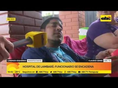 Hospital de Lambaré: Funcionario se encadena