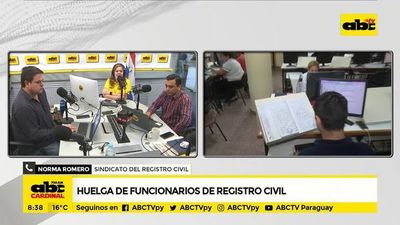 Huelga de funcionarios de registro civil