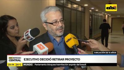Ejecutivo retira proyecto de elevar de 3 a 10 años promedio de salarios para jubilación