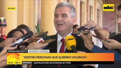Bacchetta: “Existen personas que quieren violencia”