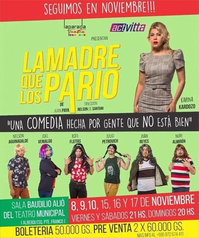 “La madre que los parió” sube a escena en el Teatro Municipal