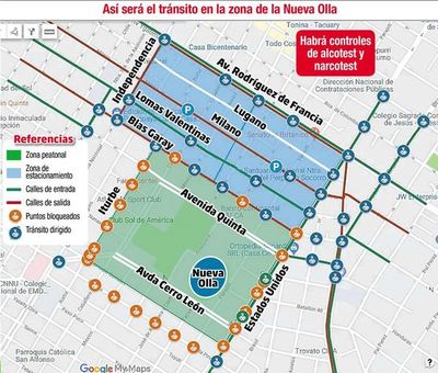 Tránsito bloqueado hoy