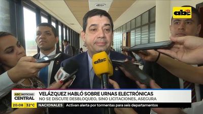 Velázquez hablo sobre urnas electrónicas