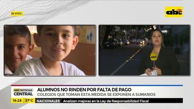 Alumnos no rinden por falta de pago