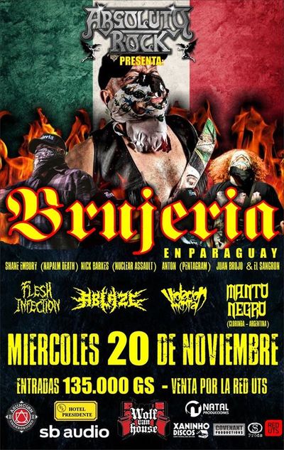 Banda mexicana Brujería presentará en Asunción "South America 2019"