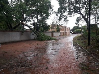 Caacupé a oscuras tras temporal