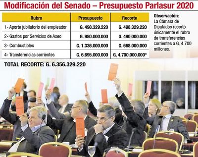 El Congreso no se anima a recortar rubros al Parlasur