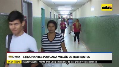 3,8 donantes por cada millón de habitantes