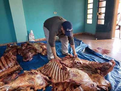Caazapá: Incautan 510 kilos de carnes, productos del abigeato