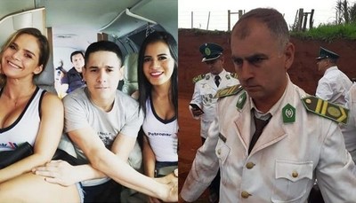 En redes comparan a modelos en avión y músicos en camión de carga