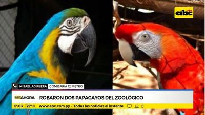 Robaron dos papagayos del Botánico