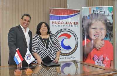 Ministerio de la Niñez y Gobernación de departamento Central firman convenio para mejorar la calidad de vida de la niñez y adolescencia