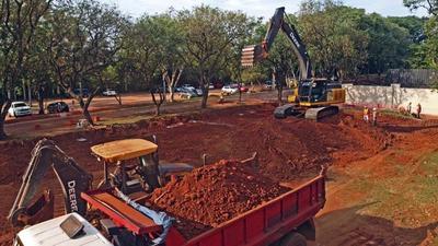 Esta tarde comienza la carga de hormigonado del piso para futuro hospital de contingencia en Itauguá