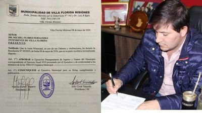 Aprueban ejecución presupuestaria del intendente Michell Flores