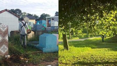 Santa Rosa; mandan limpiar cementerio y accesos a la ciudad