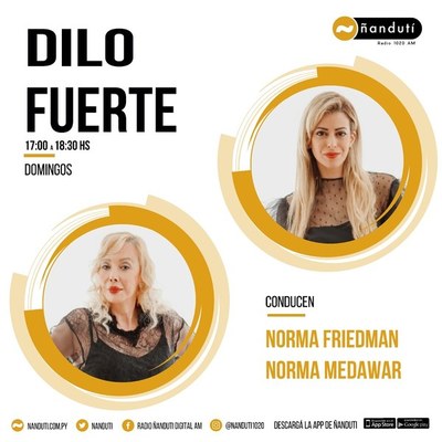 Dilo Fuerte, con la conducción de Norma Friedmann y Norma Medawar
